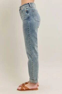 Judy Blue Full Size Hw Vintage Wash Double Roll Cuff Bf Jeans Plus Size -Sydney So Sweet 965d24989b944aeca9492134e25e088e Max Origin