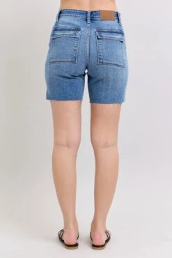 Judy Blue Full Size Mid Rise Bermudas Denim Shorts W/ Back Flap Pockets Plus Size -Sydney So Sweet 98cf0d7fe4d946b1b930ae49b5e2ab4f Max Origin