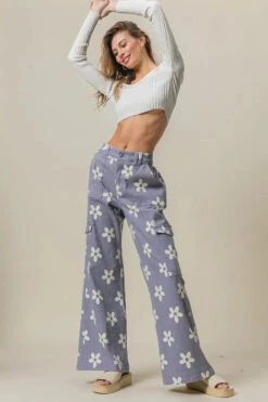 BiBi Flower Printed Side Pocket Wide Pants -Sydney So Sweet 99d6a3fbe8b64ee0b40a6057f136e5b6 Max Origin