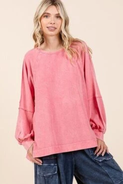 Mittoshop Mineral Wash Raglan Long Sleeve Oversized Top -Sydney So Sweet 9a7ebddc 25c1 48dd 8159 7f2cb7560240 Min