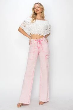 RISEN Full Size High Rise Wide Leg Cargo Pocket Jeans -Sydney So Sweet 9b866f86 f23b 4446 8074 f49140b8e2f0 Max