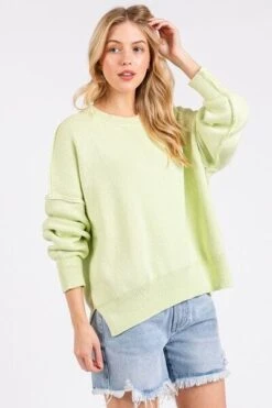 Mittoshop Side Slit Round Neck Drop Shoulder Sweater -Sydney So Sweet 9c013f56 0dc0 42b6 8062 963f70a6d6d3 Min