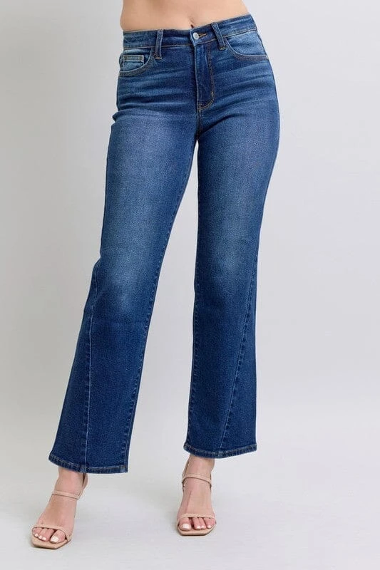 Judy Blue Full Size Side Seam Detail Straight Jeans With Pockets 3 Judy Blue Full Size Side Seam Detail Straight Jeans With Pockets