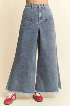 Davi & Dani Patch Pocket Wide Leg Culotte Jeans 14 Davi & Dani Patch Pocket Wide Leg Culotte Jeans -Sydney So Sweet 9d321db6b2444b3c88ec1ce149c7754c Max Origin