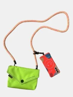 Himawari Solid Color Envelope Shape Crossbody Bag With Removable Strap