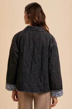 Annie Wear Quilted Printed Lining Snap Down Denim Jacket -Sydney So Sweet 9e087abe 75bb 4db2 bd79 783d8fc4f290 Max