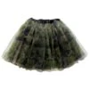 Green Camo Tutu Skirt For Women – 3-Layer Tulle Ballet Skirt For Costume, Dress-Up, Dance, & Cosplay 1 Green Camo Tutu Skirt For Women – 3-Layer Tulle Ballet Skirt For Costume, Dress-Up, Dance, & Cosplay -Sydney So Sweet AdultGreenCamo