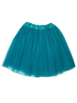 Teal Tutu Skirt For Women – 3-Layer Tulle Ballet Skirt For Costume, Dress-Up, Dance, & Cosplay