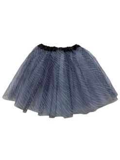 Zebra Tutu Skirt For Women – 3-Layer Tulle Ballet Skirt For Costume, Dress-Up, Dance, & Cosplay