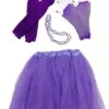 80s Outfits For Women In Neon Purple - 4 Piece Costume In Adult & Plus Size -Sydney So Sweet Adult 80 s Purple