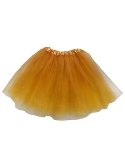 Goldenrod Tutu Skirt For Women – 3-Layer Tulle Ballet Skirt For Costume, Dress-Up, Dance, & Cosplay