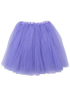 Lavender Tutu Skirt For Women – 3-Layer Tulle Ballet Skirt For Costume, Dress-Up, Dance, & Cosplay