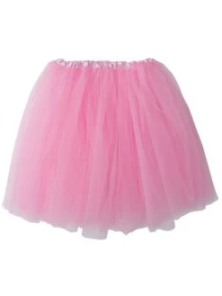 Pink Tutu Skirt For Women – 3-Layer Tulle Ballet Skirt For Costume, Dress-Up, Dance, & Cosplay