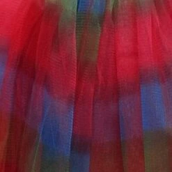 Rainbow Red Tutu Skirt For Girls – 3-Layer Tulle Ballet, Dance, And Dress-Up Costume Skirt -Sydney So Sweet Adult Rainbow 2 1