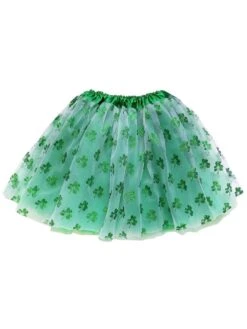 Sparkle Shamrock Green Tutu Skirt For Women – 3-Layer Tulle Ballet Skirt For Costume, Dress-Up, Dance, & Cosplay -Sydney So Sweet Adult Shamrock