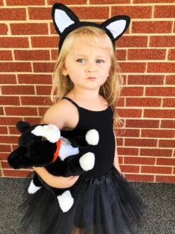 Girls Black Cat Costume - Kids Costume Set With Black Tutu, Tail, & Ears -Sydney So Sweet BR Cat Tutu Costume s 1