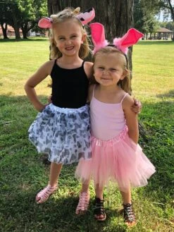 Girls Pink Pig Costume - Complete Kids Costume With Pink Tutu, Tail, & Ears -Sydney So Sweet BR Cow Pig Costumes 2 s 1