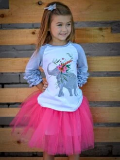 Hot Pink Tutu Skirt For Girls – 3-Layer Tulle Ballet, Dance, And Dress-Up Costume Skirt -Sydney So Sweet BR Elephant Tee HP tutu 3 s 1 51a53703 3541 40c8 84a8 e7a699d7f8cc