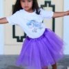Purple Tutu Skirt For Girls – 3-Layer Tulle Ballet, Dance, And Dress-Up Costume Skirt -Sydney So Sweet BR Purple Tutu 2 s 1