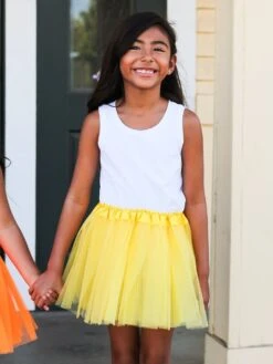 Yellow Tutu Skirt For Girls – 3-Layer Tulle Ballet, Dance, And Dress-Up Costume Skirt -Sydney So Sweet BR Yellow Tutu s 1