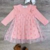 Baby Pink Hearts Tulle Chiffon Ruffle Girls Dress -Sydney So Sweet Baby Pink Hearts Tulle Chiffon Ruffle Girls Dress