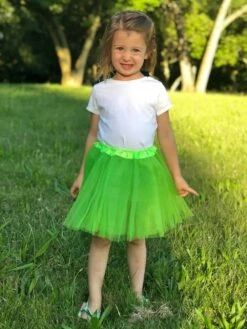 Solid Color Costume Tutu Skirt - Toddler, Little Girl, Kid Size For Dress Up -Sydney So Sweet Ballet Tutu Kid Lime BR a 1