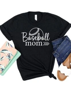 Baseball Mom T-Shirt In 12 Team Colors 25 Baseball Mom T-Shirt In 12 Team Colors -Sydney So Sweet BaseballMom1BlackHeather