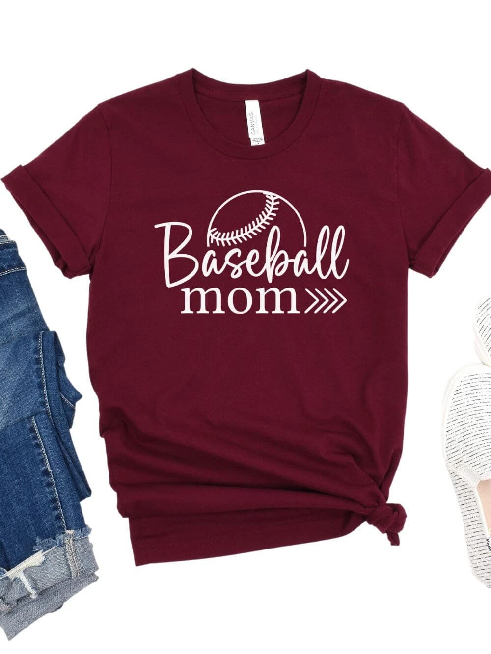 Baseball Mom T-Shirt In 12 Team Colors 4 Baseball Mom T-Shirt In 12 Team Colors - Image 2