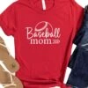 Baseball Mom T-Shirt In 12 Team Colors -Sydney So Sweet BaseballMomRed