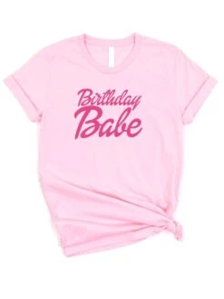 Birthday Babe Girls' Cotton Barbie Style Birthday T-Shirt - 3 Colors