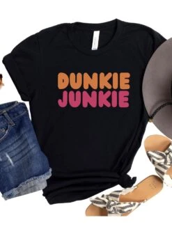 Dunkie Junkie Women's Short Sleeve Graphic T-Shirt -Sydney So Sweet Black