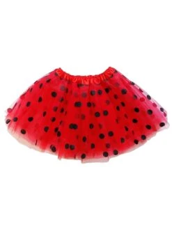 Polka Dot Costume Tutu Skirt - Toddler, Kid, Teen, Adult, Plus, & Extra Plus Size -Sydney So Sweet Black Polka Red 1