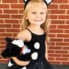 Girls Black Cat Costume - Kids Costume Set With Black Tutu, Tail, & Ears -Sydney So Sweet Br Cat Tutu Costume 2 s 1