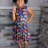 Happy Happy Birthday Rainbow Black Tank Girls Skater Dress -Sydney So Sweet BrooklynHappyBirthdayDress