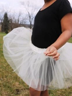 Ivory Tutu Skirt For Girls – 3-Layer Tulle Ballet, Dance, And Dress-Up Costume Skirt -Sydney So Sweet BrooklynIvoryTutu