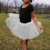 Ivory Tutu Skirt For Girls – 3-Layer Tulle Ballet, Dance, And Dress-Up Costume Skirt -Sydney So Sweet BrooklynIvoryTutu3