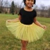 Gold Tutu Skirt For Girls – 3-Layer Tulle Ballet, Dance, And Dress-Up Costume Skirt -Sydney So Sweet BrooklynLightGoldTutu3 1