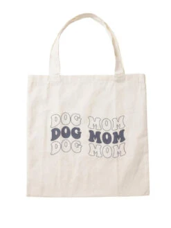 Dog Mom Canvas Tote Bag