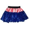 Captain America Sequined Costume Tutu Skirt In Kid, Adult, Or Plus Size