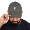 Coffee Ghost Embroidered Distressed Dad Hat -Sydney So Sweet CoffeeGhost3