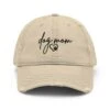 Distressed Dog Mom Embroidered Hat -Sydney So Sweet Dog Mom Embroidered Hat