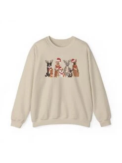 Dogs Of Christmas Heavy Blend Unisex Crewneck Graphic Sweatshirt -Sydney So Sweet DogsofChristmasSand 1