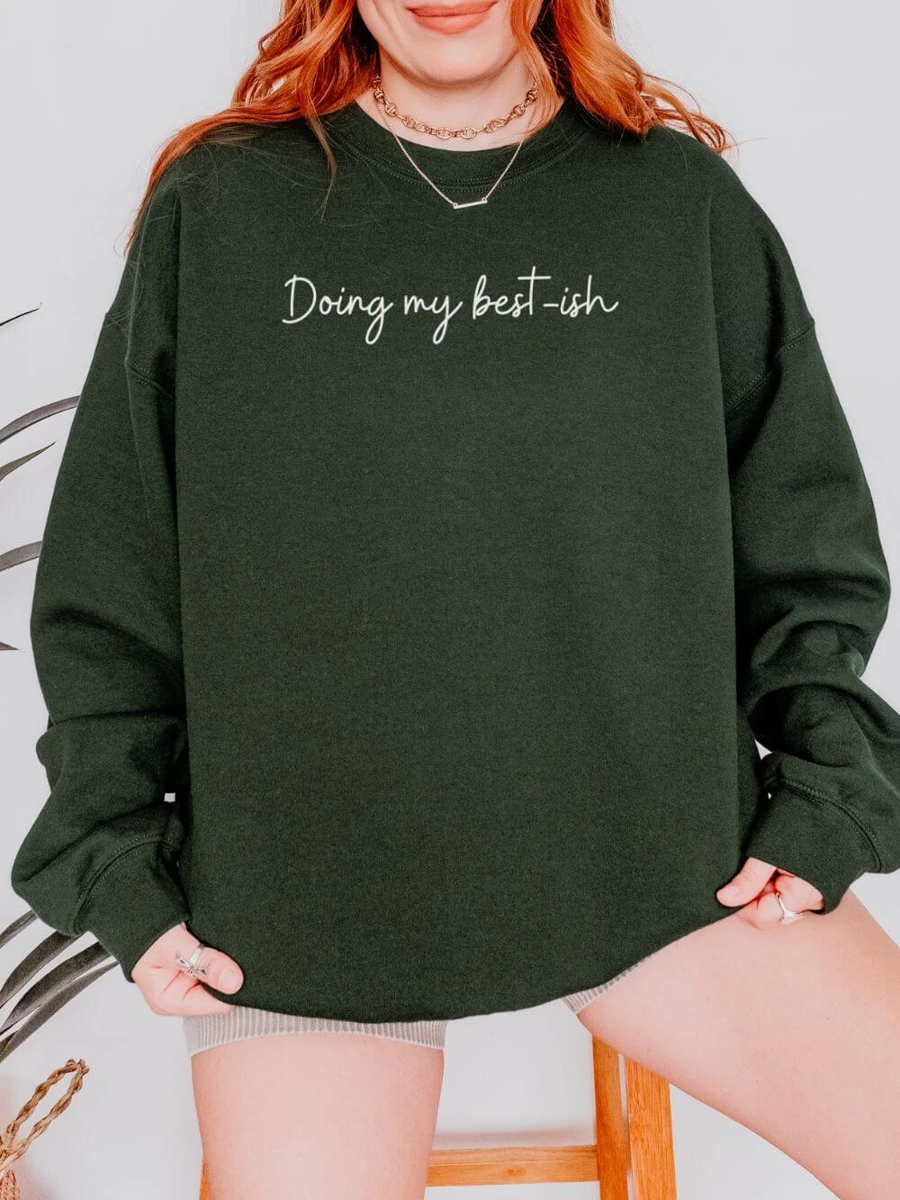 Doing My Best-ish Script Motivational Crewneck Heavy Blend Cozy Sweatshirt 15 Doing My Best-ish Script Motivational Crewneck Heavy Blend Cozy Sweatshirt - Image 13
