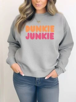 Dunkie Junkie Unisex Heavy Blend™ Crewneck Sweatshirt For Coffee Lovers -Sydney So Sweet Dunkie SportGray