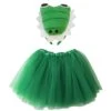 Green Alligator Costume Set For Adults & Plus Size – Tutu Skirt & Gator Headband – Fun Outfit For Halloween & Cosplay