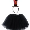 Ringmaster Costume Set For Adults & Plus Size – Black Tutu Skirt & Black Mini Top Hat Headband – Circus Greatest Showman Outfit -Sydney So Sweet Ear Costume Circus Black 1b572800 c069 4b5a 9e43 2a8300260e82