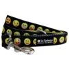 Emoji Faces Black & Yellow 5' Cute & Fun Dog Leash -Sydney So Sweet EmojiBlackLeashc 1