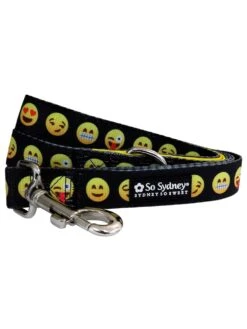 Emoji Faces Black & Yellow 5' Cute & Fun Dog Leash