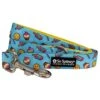 Emojis & Treats Blue & Yellow Fun Bright Unique Dog Leash -Sydney So Sweet EmojiTreatsLeashc 1