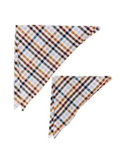 Fall Plaid Classic Dog Bandana -Sydney So Sweet FallPlaidClassicDogBandanaWhite